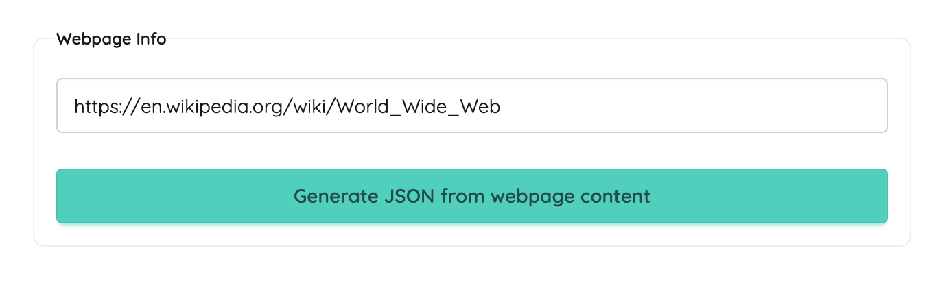 Webpage Info Interface