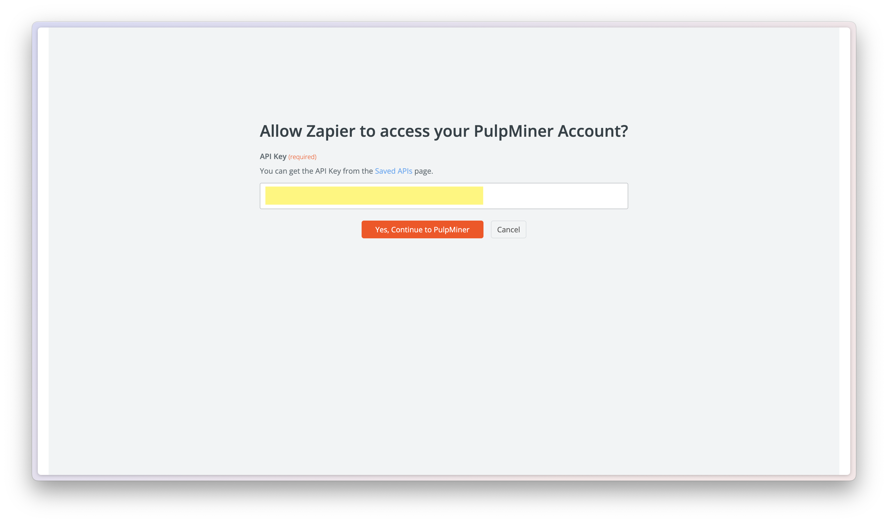 Step 4: Enter API key